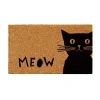 Calloway Mills Meow Outdoor Rectangular Doormat In Brown