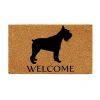 Calloway Mills Miniature Schnauzer Outdoor Rectangular Doormat In Brown