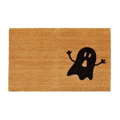 Calloway Mills Natural/black Ghost Outdoor Rectangular Doormat In Multi