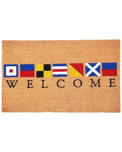 Calloway Mills Nautical Welcome Doormat In Brown