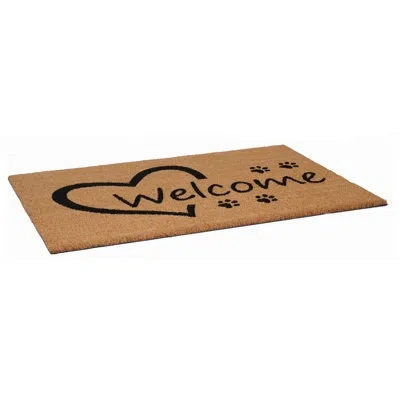 Calloway Mills Open Heart Paws Indoor Outdoor Door Mat In Multicolor