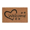 Calloway Mills Open Heart Paws Outdoor Rectangular Doormat In Brown