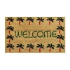 Calloway Mills Palm Tree Border Welcome Outdoor Rectangular Doormat In Multi