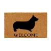 Calloway Mills Pembroke Welsh Corgi Outdoor Rectangular Doormat In Brown