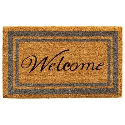 Calloway Mills Periwinkle Border Welcome Indoor Outdoor Door Mat In Multicolor