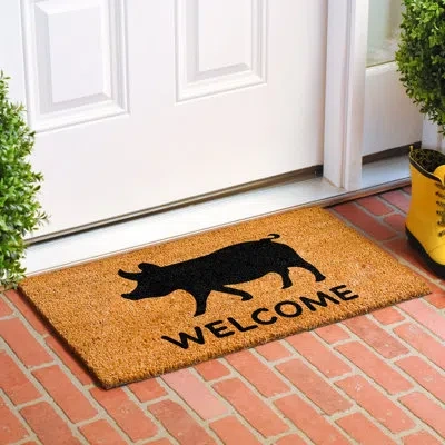 Calloway Mills Piggy Indoor Outdoor Door Mat In Multicolor