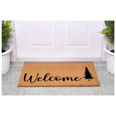 Calloway Mills Pine Tree Welcome Doormat, 17" X 29" In Brown