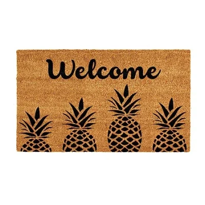 Calloway Mills Pineapple Express Outdoor Rectangular Doormat In Multi