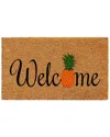 Calloway Mills Pineapple Fun Outdoor Rectangular Doormat In Brown