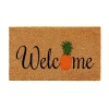 Calloway Mills Pineapple Fun Outdoor Rectangular Doormat In Brown
