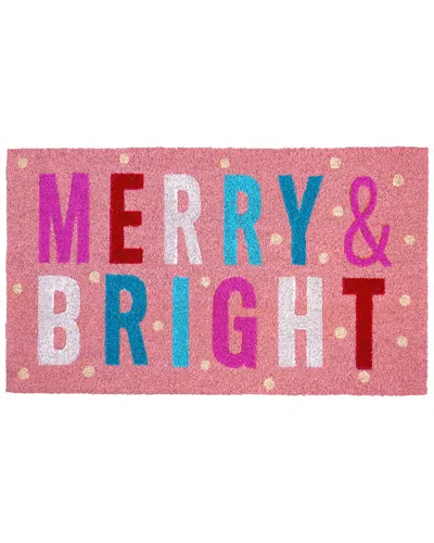 CALLOWAY MILLS CALLOWAY MILLS PINK MERRY & BRIGHT DOORMAT
