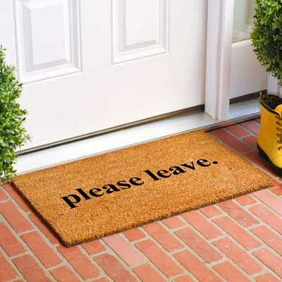 Calloway Mills Please Leave Indoor Outdoor Door Mat In Multicolor