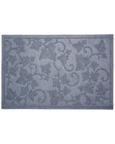 Calloway Mills Poly Vine Leaves Indoor/outdoor Mat Light Grey In Blue