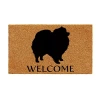 Calloway Mills Pomeranian Outdoor Rectangular Doormat In White
