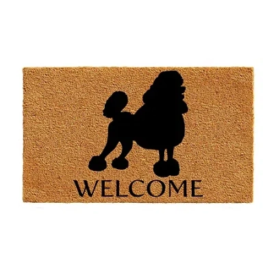 Calloway Mills Poodle Outdoor Rectangular Doormat In Brown