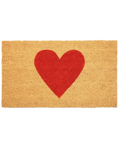 Calloway Mills Red Heart Doormat In Neutral