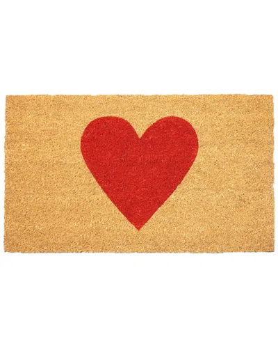 Calloway Mills Red Heart Doormat In Neutral