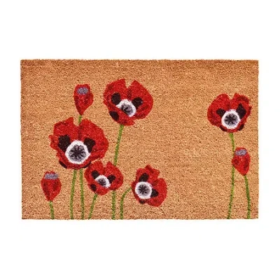 Calloway Mills Red Poppies Outdoor Rectangular Doormat In Multi