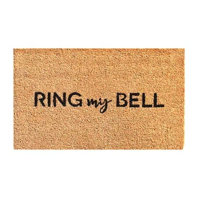 Calloway Mills Ring My Bell Outdoor Rectangular Doormat In Brown