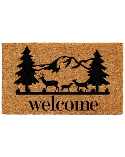 Calloway Mills Rocky Mountain Welcome Doormat In Black