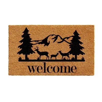 Calloway Mills Rocky Mountain Welcome Outdoor Rectangular Doormat In Multi