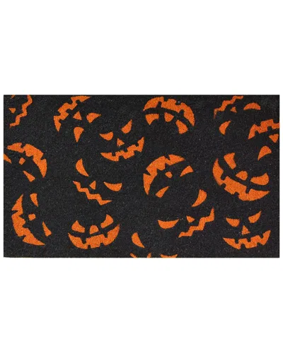 Calloway Mills Scary Pumpkins Doormat In Burgundy