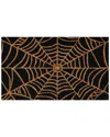Calloway Mills Scary Web Outdoor Rectangular Doormat In Black