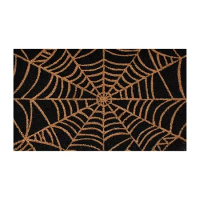 Calloway Mills Scary Web Outdoor Rectangular Doormat In Multi