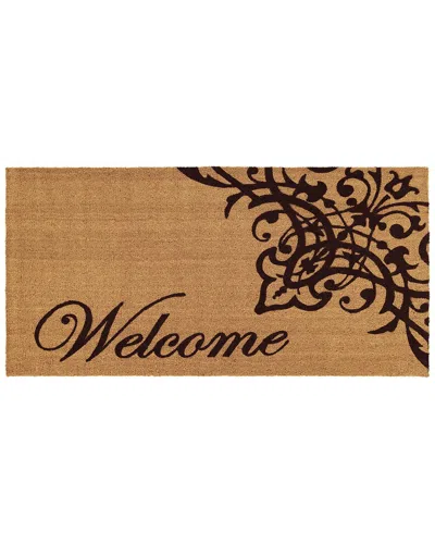 Calloway Mills Scroll Welcome Doormat In Brown