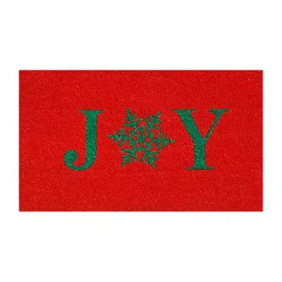Calloway Mills Snowflake Joy Outdoor Rectangular Doormat In Multi