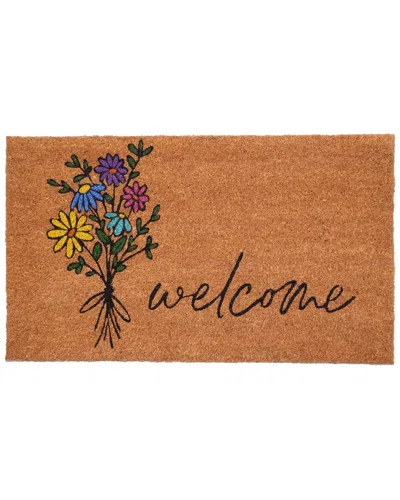 Calloway Mills Spring Flowers Bouquet Doormat In Brown