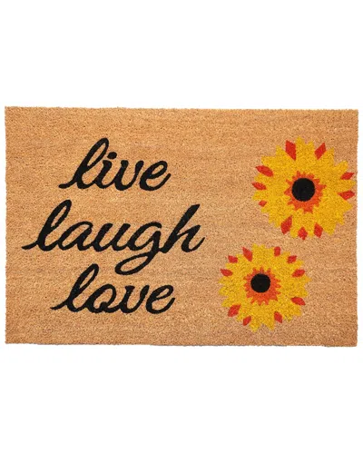 Calloway Mills Sunflower Live Laugh Love Doormat In Neutral
