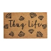 Calloway Mills Thug Life Outdoor Rectangular Doormat In Multi