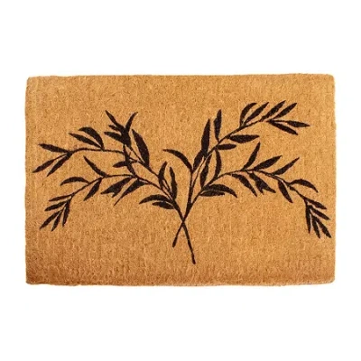 Calloway Mills Tropical Palm Outdoor Rectangular Doormat In Brown
