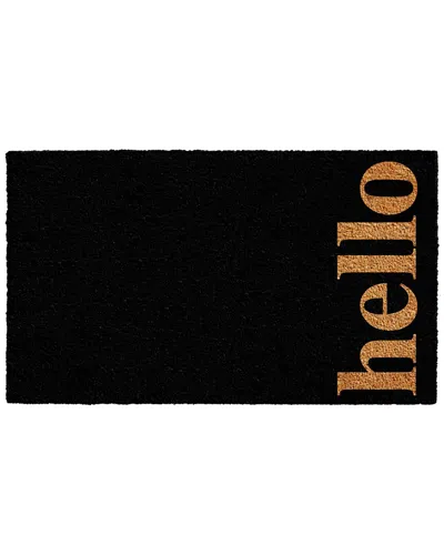 Calloway Mills Vertical Hello Doormat Black/natural In Gold