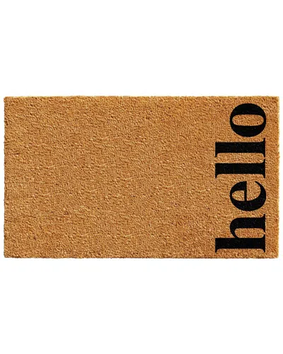 CALLOWAY MILLS CALLOWAY MILLS VERTICAL HELLO DOORMAT NATURAL/BLACK