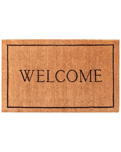 Calloway Mills Welcome Border 100% Coir Doormat In Brown