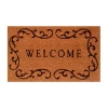 Calloway Mills Welcome Curlicue Outdoor Rectangular Doormat In Brown