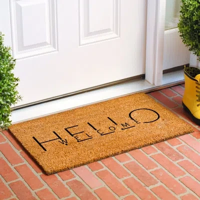Calloway Mills Welcome Greetings Non-slip Indoor Outdoor Door Mat In Multicolor