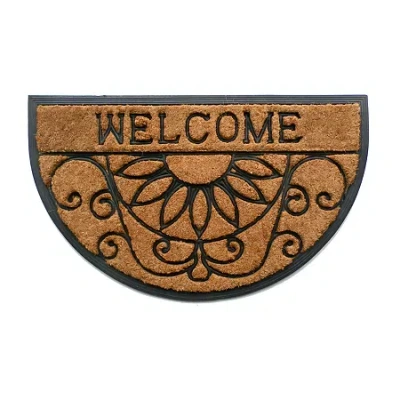 Calloway Mills Welcome Scroll Outdoor Oval Doormat In Multi