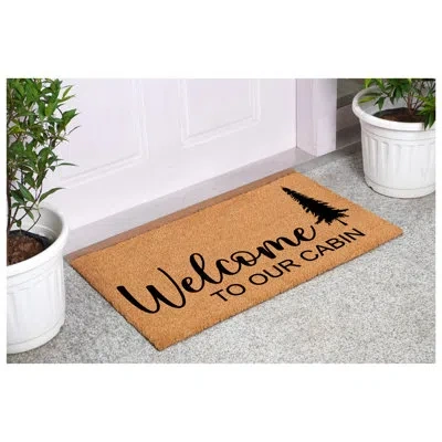 Calloway Mills Welcome To Our Cabin Doormat, 17" X 29" In Black