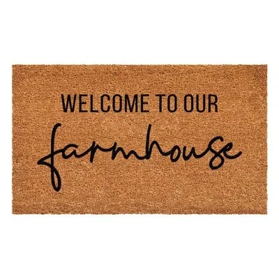 Calloway Mills Welcome To Our Farmhouse 48 In. X 24 In. Indoor Outdoor Door Mat In Black,brown