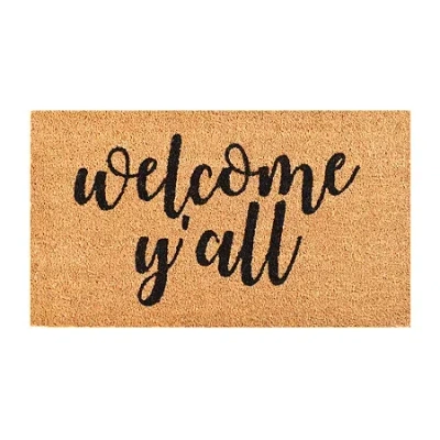 Calloway Mills Welcome Y'all Outdoor Rectangular Doormat In Multi