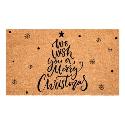 Calloway Mills Wish Upon A Tree  Doormat, 17" X 29" In Black