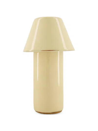 Calma House Portable Ceramic Table Lamp In Neutral