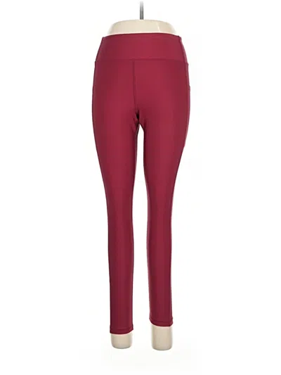 Pre-owned Calme Active Pants In Burgundy