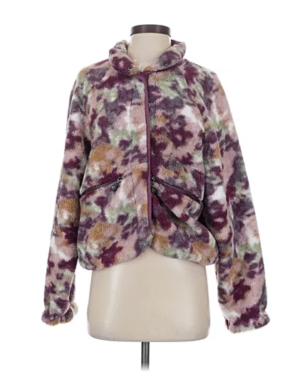 Pre-owned Calme Faux Fur Jacket In Purple
