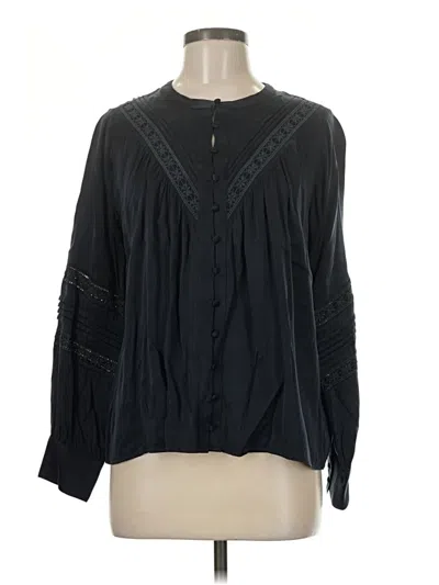 Pre-owned Calme Long Sleeve Blouse In Black