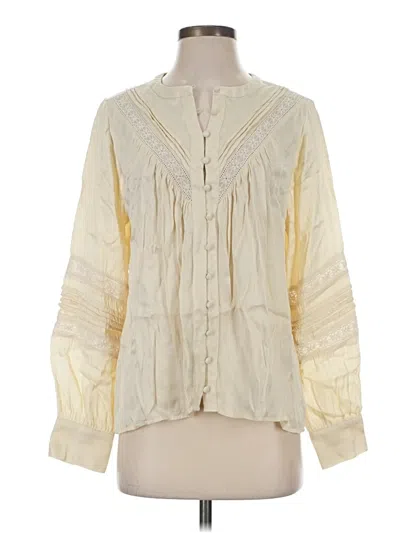 Pre-owned Calme Long Sleeve Blouse In Ivory