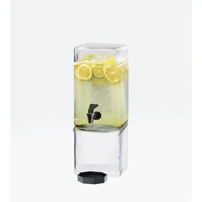 Cal-mil 1.5 Gallon Square Acrylic Beverage Dispenser With Ice Chamber In Clear